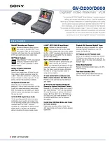 Sony GV-D200 Guide De Spécification