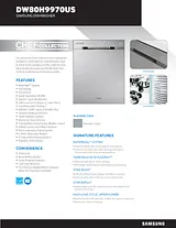 Samsung DW80H9970US Spezifikationenblatt