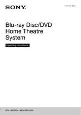 Sony BDV-L800 Справочник Пользователя