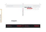 Toshiba TE2300 User Manual