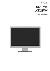 NEC LCD19WV 60002129 Manual Do Utilizador