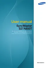Samsung S27A850T Manual Do Utilizador