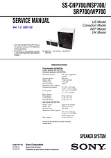 Sony ss-cnp700 서비스 매뉴얼