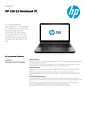 HP 250 G3 J0X93EA Data Sheet