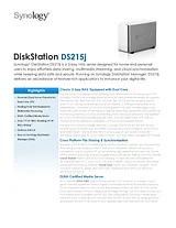 Synology DS215J Manuel D’Utilisation