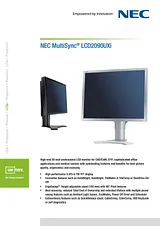 NEC LCD2090UXi 60001658 Leaflet