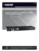 Black Box DVI/VGA USB/PS2 1-Port KVM Module ユーザーズマニュアル