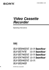 Sony SLV-SE240D Manual Do Utilizador