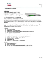 Cisco Cisco D9022 MPEG-2 Encoder Техническая Спецификация