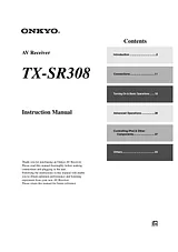 ONKYO tx-sr308 Справочник Пользователя