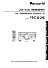 Panasonic PT-D3500E Manual De Usuario