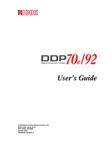 Ricoh DDP 92 Manual De Usuario