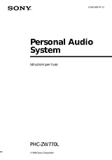 Sony PHC-ZW770L Manual Do Utilizador
