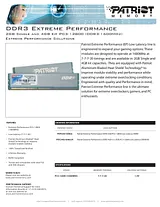 Patriot Memory 2GB DDR3 240-pin DIMM Kit PEP32G1600LL 전단