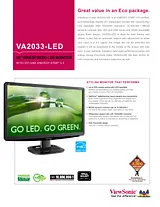 Viewsonic VA2033-LED Guia De Especificação
