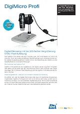 DNT DigiMicro Profi, USB Digital Microscope With Stand, 20x to 300x Magnification, 5.0 Megapixel DigiMicro Profi Data Sheet