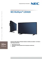 NEC LCD4020 60002531 Dépliant