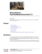 Cisco Cisco Broadband Access Center for Cable 2.7 Notas de publicación