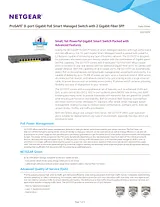 Netgear GS110TP – ProSAFE 8-Port Gigabit Smart Switch with PoE and 2 fiber SFP ports Fiche De Données