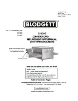 Blodgett S1820E Manual Suplementar