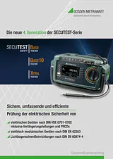 Gossen Metrawatt Secutest BaseVDE-tester M7050-V001 Guide D’Information