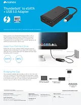 Kanex Thunderbolt/eSATA + USB 3.0 KTU10 전단