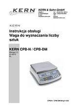 Kern Counting scales CPB 15K0.2N Weight range 15 kg Readability 0.2 g mains-powered, rechargeable Silver CPB 15K0.2N 用户手册