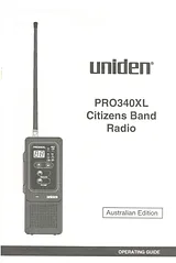 Uniden PRO340XL Справочник Пользователя