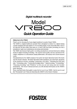 Fostex VR800 Benutzerhandbuch
