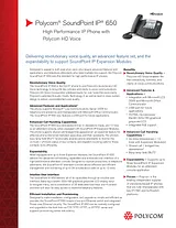 Polycom IP 650 Specification Guide
