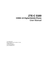ZTE Corporation ZTECS180 Manual Do Utilizador