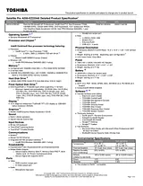 Toshiba A200-EZ2204X Guide De Spécification