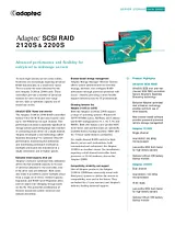 Adaptec SCSI RAID 2200S kit ASR-2200S KIT 데이터 시트