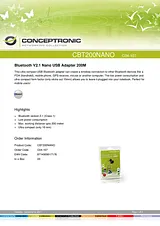 Conceptronic CBT200NANO 1000016 用户手册