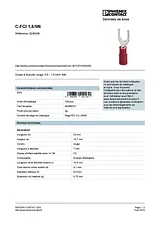 Phoenix Contact U terminal 0.5 mm² 1.5 mm² M6 Partially insulated Red 3240036 100 pc(s) 3240036 データシート