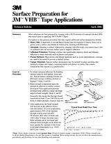 3M vhb tape surface preparation tech. bulletin Manual Do Utilizador