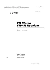 Sony STR-LV500 Справочник Пользователя