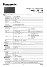 Panasonic TH-65LFB70E Справочник Пользователя