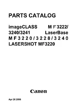 Canon mf3220, mf3228, mf3240 Composants
