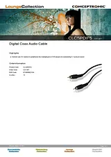 Conceptronic Digital Coax Audio Cable C31-007 Fascicule