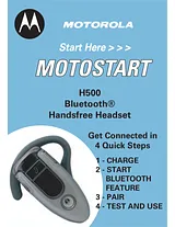 Motorola H500 Краткое Руководство По Установке