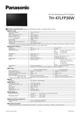 Panasonic TH-47LFP30W Справочник Пользователя