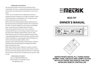 Metrik Mobile Electronics MCD-797 ユーザーズマニュアル