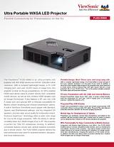 Viewsonic PLED-W800 PLEDW800 Merkblatt