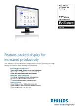 Philips LCD monitor with SmartImage 19S1SB 19S1SB/10 Leaflet