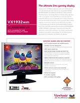 Viewsonic 19" LCD Monitor VX1932WM-3 Folheto
