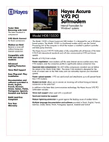 Zoom Hayes Accura V.92 PCI Softmodem H08-15530-EF Merkblatt