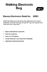 Ramsey Electronics Walking Electronic Bug WEB1 Manuel D’Utilisation