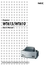 NEC WT610 Manual Do Utilizador