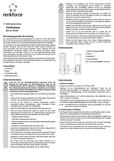Renkforce ZUTRITTSALARM 100 DB 1243798 Manual Do Utilizador